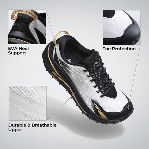 NORTIV 8 Men's Wide Toe Box Trail Running Shoes Cushion Barefoot Walking Athletic Tennis Workout Gym Cross Training Shoe Fashion Sneakers in Kuwait
