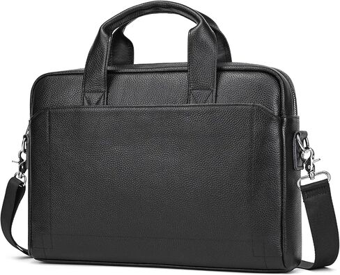 Leather Laptop Bag for Men Briefcase Fits 15.6 Inch Notebook Portable Shoulder Messenger Crossbody Bag for Travel Office in Kuwait