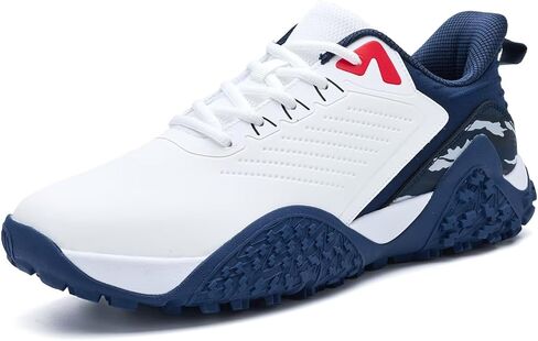 Men's Waterproof Spikeless Golf Shoes with Arch Support Insoles - Comfortable Lightweight Design, Available in Wide & Extra Wide Sizes in Saudi Arabia