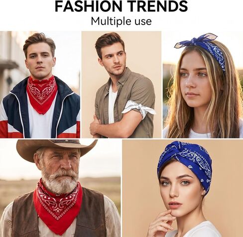 33 Pcs Red White and Blue Bandana Bulk 22 Inch Paisley Unisex Bandanas Head Scarf for Women Men Cowboy in Saudi Arabia
