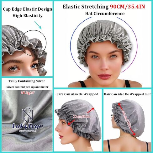 Faraday Hat,EMF Protection Beanies Cap,Silver Fabric Bonnet for Sleeping,Blocks 99% of WiFi,Bluetooth,Cell Towers,5G Shielding in Saudi Arabia