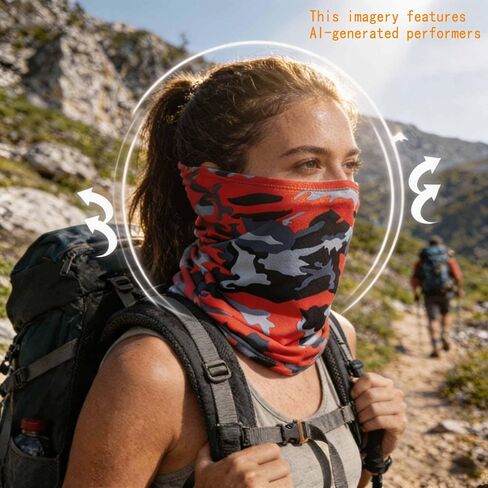 Summer Camo Neck Gaiter Cooling Face Mask Sun Hood Breathable Bandanas For Men Women Outdoor Sports in Saudi Arabia