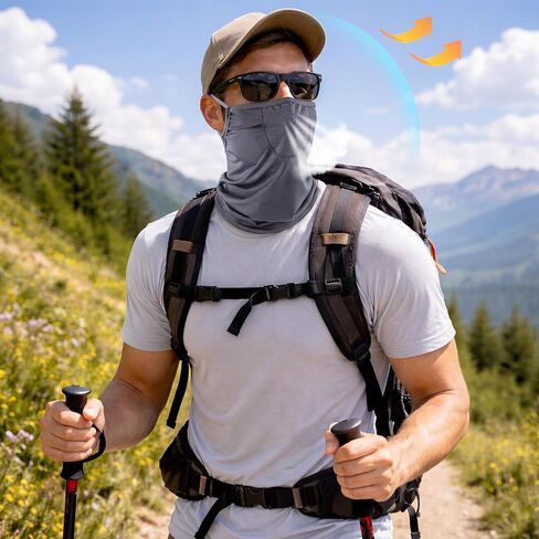 Geyoga 3 Pack Cooling Neck Gaiter with Ear Loops Breathable Half Face Mask Bandana for Women Men Summer Mesh UV Sun Protection Scarf Neck Cover for Outdoors Motorcycle Cycling Running in Kuwait