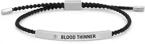 Medical Alert Bracelets for Women - Adjustable Lightweight Medical Bracelet for Woman - Blood Thinners Alert Bracelet, Waterproof, Durable, Dainty, Feminine Design in Saudi Arabia