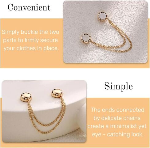 GAUEIOUR 3PCS Magnetic Clothing Clips, Multi-Function Magnetic Pinless Clothing Clips, Hem Shawl T-Shirt Hem Shirt Sleeve Magnetics Seam Free Fastening Decoration Buckle (Silver/Gold/Black) in Kuwait
