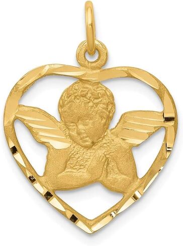 Roy Rose Jewelry 14K Yellow Gold Angel in Heart Charm in Kuwait
