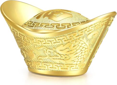 CHOW SANG SANG 999.9 24K Solid Gold Price-by-Weight 11.22g Gold Yuanbao Gold Ingot Gold Ornament for Women and Men 93959O in Kuwait