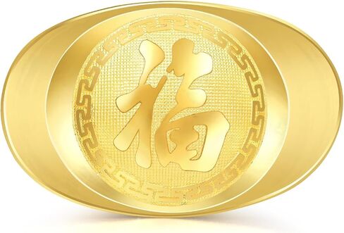 CHOW SANG SANG 999.9 24K Solid Gold Price-by-Weight 11.22g Gold Yuanbao Gold Ingot Gold Ornament for Women and Men 93959O in Kuwait