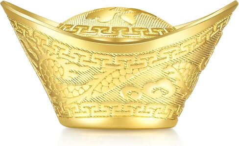 CHOW SANG SANG 999.9 24K Solid Gold Price-by-Weight 11.22g Gold Yuanbao Gold Ingot Gold Ornament for Women and Men 93959O in Kuwait
