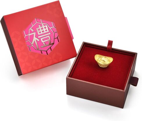 CHOW SANG SANG 999.9 24K Solid Gold Price-by-Weight 11.22g Gold Yuanbao Gold Ingot Gold Ornament for Women and Men 93959O in Kuwait