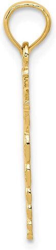 Solid 14K Yellow Gold Caduceus Pendant (0.49 x 0.91 Inches) in Kuwait