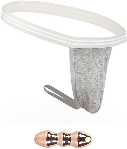 Anal Plug Men's Underwear Thong Gray N03 in Saudi Arabia
