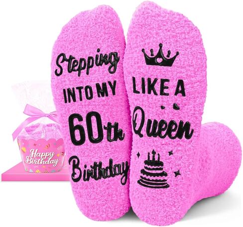 HAPPYPOP 40th Birthday Gifts Women - 40 Year Old Birthday Gifts for Women, 40 Year Old Socks 40 Birthday Gifts Unique for Middle Aged Woman Born in 1985 in Saudi Arabia