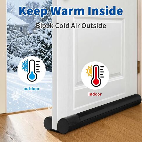Under Door Draft Blocker, Adjustable Door Draft Stopper for Bottom of Doors, Double-Sided Block Fits 29" to 36" Doors, Block Cold Air, Noise and Dust, Easy to Install, Ideal for Home and Apartment in Saudi Arabia