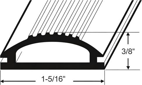 13524 Gray Vinyl Door Threshold Replacement Insert, 1-1/4 in. x 3/4 in. x 36 in. Replacement for Adjustable Aluminum Door Seals in Saudi Arabia