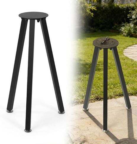 Ecliptica Heavy Duty Metal Foundry Outdoor Sundial Stand Plinth Pedestal - 22" Sundial Stand for Garden Offers, Boasts Stability (Sundial NOT Included) in Saudi Arabia