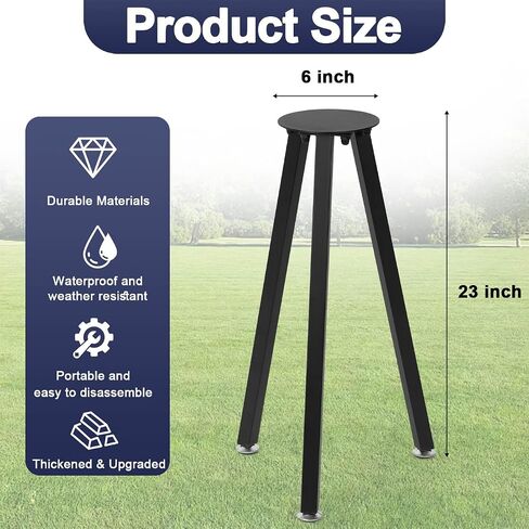 Ecliptica Heavy Duty Metal Foundry Outdoor Sundial Stand Plinth Pedestal - 22" Sundial Stand for Garden Offers, Boasts Stability (Sundial NOT Included) in Saudi Arabia