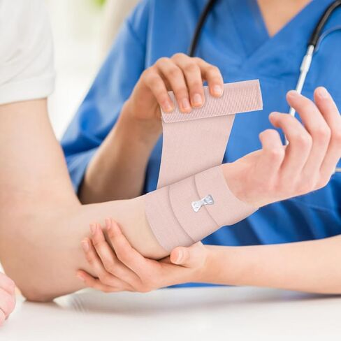 4 قطع من الضمادات الطبية المرنة من Gatuida، لفافة ضغط مع مشابك معدنية إضافية، لوازم رياضية لدعم الكاحل أو الذراع أو الساق أو إصابة الصدر، 177.16 × 2.95 × 0.03 بوصة in Kuwait