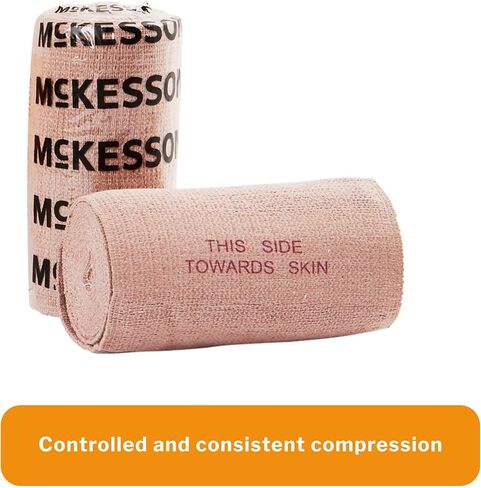 McKesson Elastic Bandage with Hook and Loop Closure, Latex-Free Compression Bandage, 6 in x 5 yd, 10 Count, 1 Pack in Kuwait