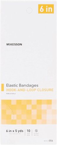 McKesson Elastic Bandage with Hook and Loop Closure, Latex-Free Compression Bandage, 6 in x 5 yd, 10 Count, 1 Pack in Kuwait