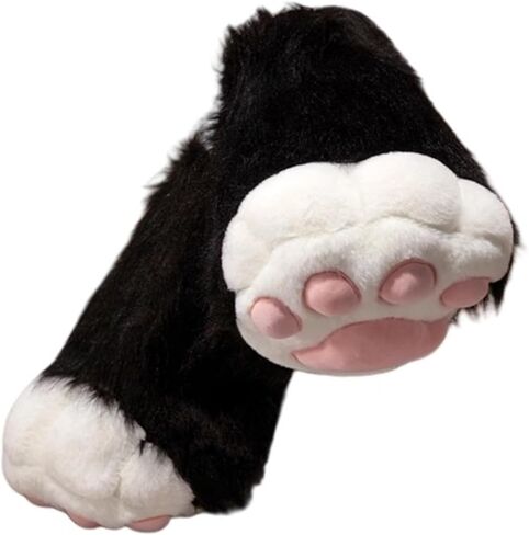 LLTMALL Women's Faux Fur Cat Paw Boots Winter Plush Halloween Cosplay Booties in Saudi Arabia
