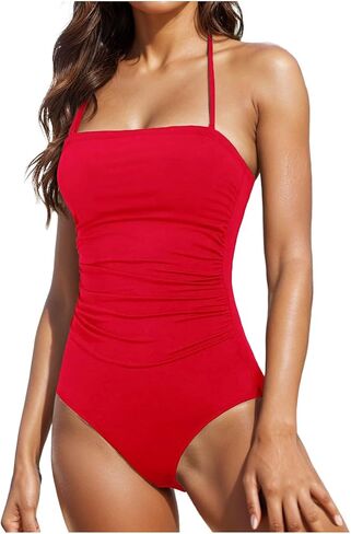 Monokini Swimsuits for Women with Bra Support Tummy Control Slimming Bathing Suit with Removable Shoulder Straps in Saudi Arabia