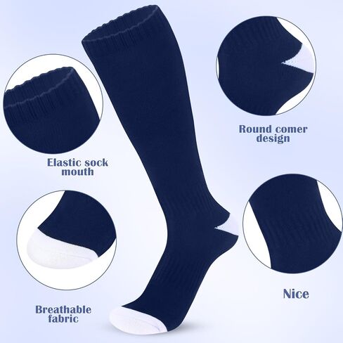 Haysandy 2 Pairs Baseball Softball Socks Athletic Soccer Football Sports Socks Over the Calf for Adult Men Women in Kuwait