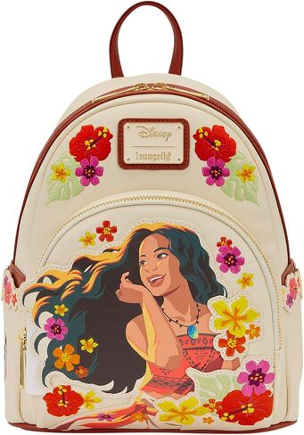 Loungefly Disney: Moana - Pua & Heihei - حركة حية زهرية - حقيبة ظهر صغيرة بمقصورات كبيرة - رائعة للأطفال والكبار - حقائب قابلة للجمع in Kuwait