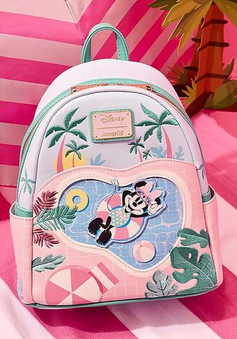 Loungefly Disney Minnie Vacation Style Poolside Mini Backpack | Minnie Mouse Bags & Backpacks Standard in Kuwait