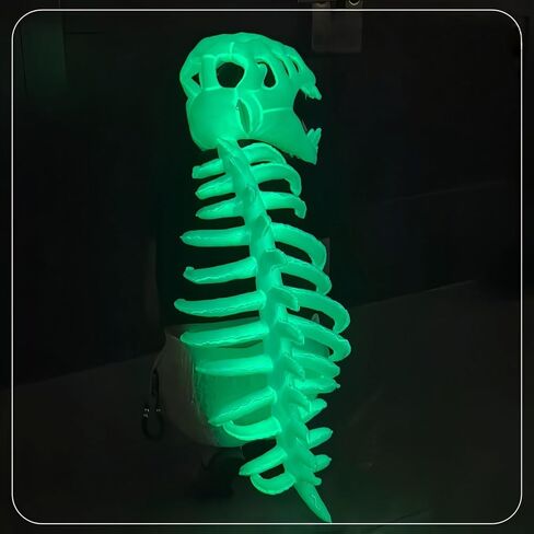 ZBH1985 Glow in The Dark Dinosaur Skeleton Hat for Adults 3D Luminous Plush Hats with Dinosaur Voice in Saudi Arabia