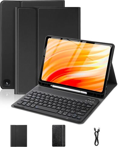 Keyboard Case for Amazon Fire HD 10/10 Plus 10.1 inch, Detachable Keyboard with Type-C Charging Port Cover (Purple+Purple) in Saudi Arabia
