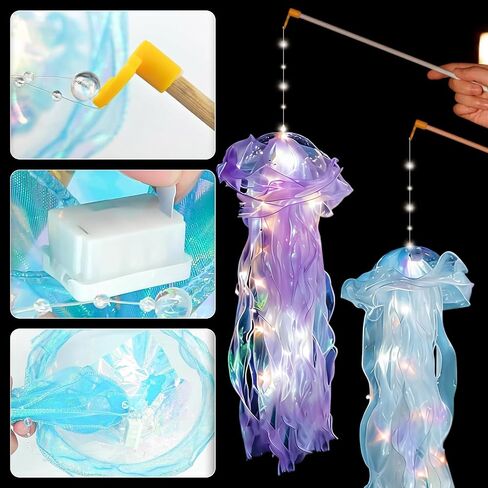 5 Pcs Jellyfish Decor Jellyfish Lanterns Lamp Hanging Jelly Fish Decoration for Mermaid Theme Party Under The Sea Party Birthday Under Sea Mermaid Wedding Decor(Blue, Purple, Pink, White, Green) in Saudi Arabia