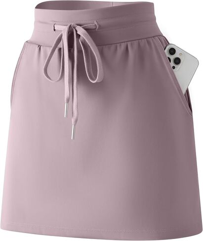 Skirts for Women A-Line Drawstring Waist Summer Casual Wokout Tennis Skorts with Pockets in Saudi Arabia