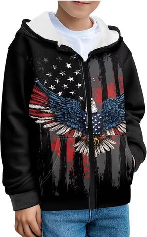 Hoodie for Boys 6-16 Full Zipper Hooded Sweatshirts Teen Boy Graphic Hoodies Long Sleeve Sweatshirt with Pocket in Saudi Arabia