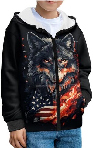 Hoodie for Boys 6-16 Full Zipper Hooded Sweatshirts Teen Boy Graphic Hoodies Long Sleeve Sweatshirt with Pocket in Saudi Arabia
