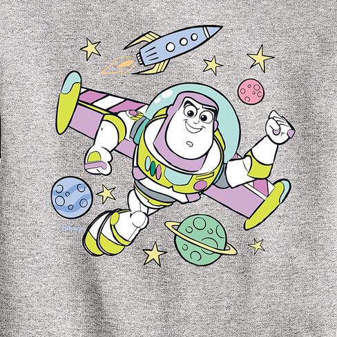 ديزني - Toy Story 4 - Buzz Space Collage - سترة صوفية ذات رقبة دائرية للأطفال الصغار والشباب in Kuwait