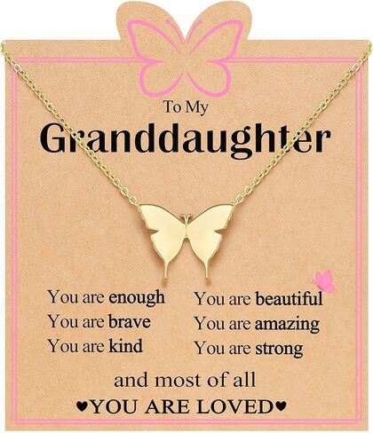 Butterfly Necklace Kindergarten 5th Grade Graduation Gifts for Granddaughter Daughter Niece in Kuwait