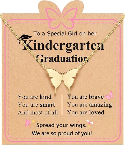 Butterfly Necklace Kindergarten 5th Grade Graduation Gifts for Granddaughter Daughter Niece in Kuwait