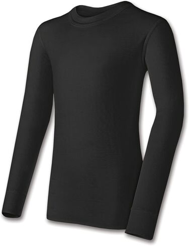 Duofold Thermals Mid-Weight Youth Long Sleeve Crew, XS-Black in Saudi Arabia