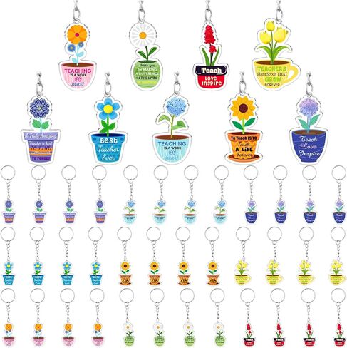 Namalu 36 Pcs Bookish Keychain Charms Acrylic Book Lover Keychain Gifts Bulk Book Club Gift for Women Teacher in Kuwait