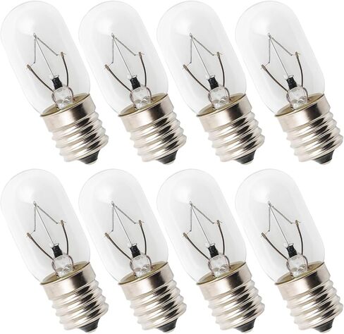 Microwave Oven Bulbs - Model 8206232A, 125V 40W E17 Base - Ideal for Under Hood, Lava Lamps, Salt Lamps - Compatible with Part Numbers 1890433, 8206232, AP4512653 (Pack 8) in Saudi Arabia