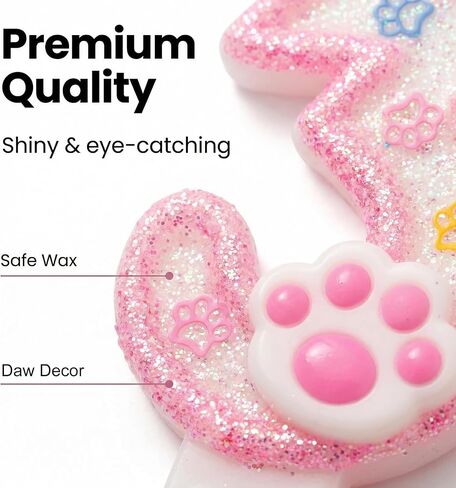 Pink Number 3 Birthday Candle with Paw Print Design, Cat and Dog Theme Cake Topper for Party Decorations for Pet Party Decor Anniversary Celebrations Supplies (Pink, Number 3) in Saudi Arabia