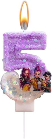 Korea Pop Demon Movie Hunters Birthday Number 5 Candles, Cute Cake Decoration, Perfect for Birthday Party Decorations (5) in Kuwait