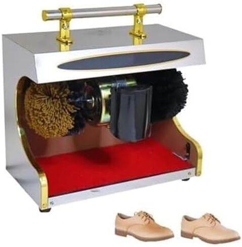 Automatic Dual Brush Shoe Polisher - Effortless Leather Shine & Dust Removal, Fast Shoe Care for Home & Commercial Use, Ideal for Shoe Enthusiasts & Professionals in Kuwait