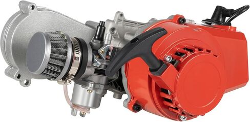 49CC 2-Stroke Engine Motor, Pull Start Single Cylinder Air Cooled Replacement Motor Engine Kit for Gas Scooters, Pocket Bikes, and Mini Choppers Configured USA Stock in Kuwait