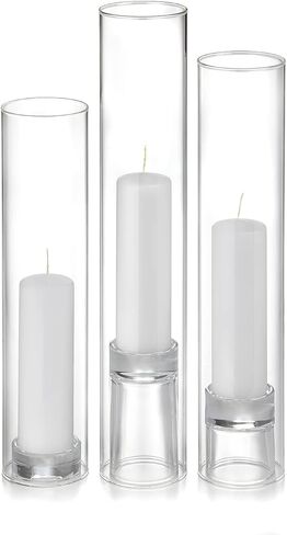 Yummi Set of 12 - Slim Pillars, Chimneys & Glass Holders - Sienna in Saudi Arabia