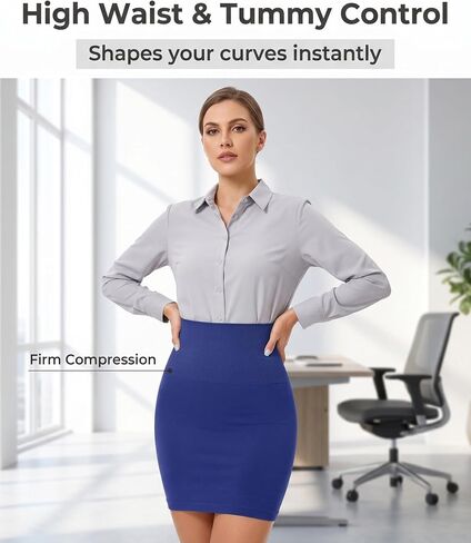 Half Slip Shorts for Women Under Dresses Seamless Tummy Control Tight Shapewear Skirt in Saudi Arabia