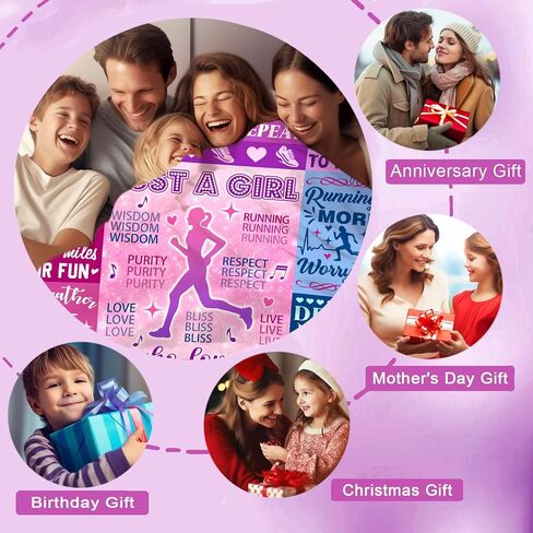 Cool Running Blanket Gifts for Girls Women Her,Run Stuff Track and Field Accessories Sports Throw Blankets,Cross Country Marathon Presents for Coach Runners Female 50"X40" in Saudi Arabia