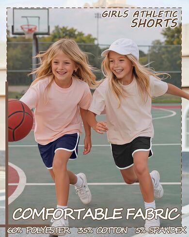 3 Pack Girls Athletic Shorts Kids High Waisted Running Shorts with Pockets Active Workout Dolphin Shorts Size 5-14 in Kuwait