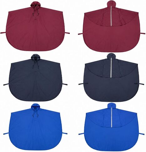 Wheelchair Adults Rain Poncho with Hood for Transformer Airline Approved 2019-Present Mobility Scooter Rain Cape Reflective Strip Rain Cover Senior Mobility Aid Raincoat,Navy Blue in Kuwait